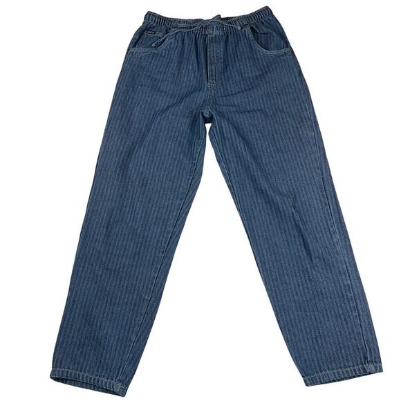 Blassport Herringbone Denim Pull On Drawstring Jeans Size 10P - Picture 1 of 12